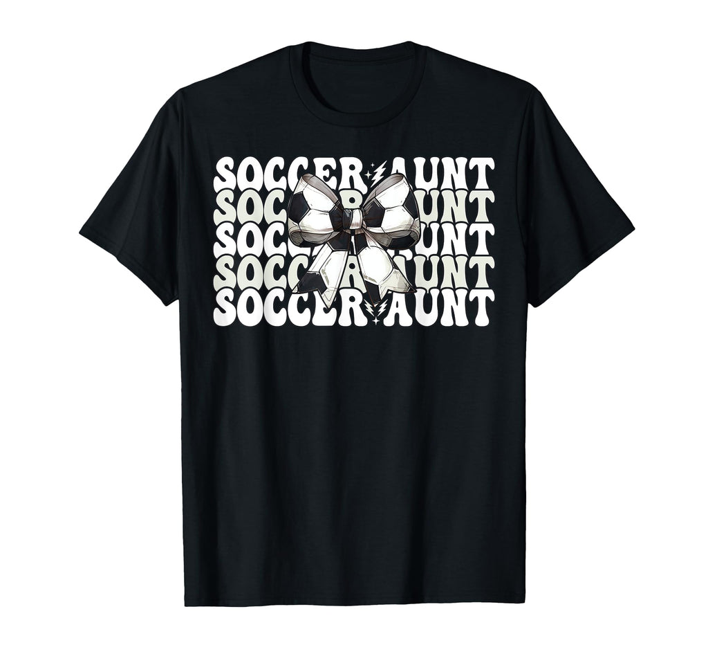 Womens Coquette Bow Ribbon Soccer T-Shirt - Trendy Graphic for Adults - T-Shirt, Sweatshirt, Hoodie