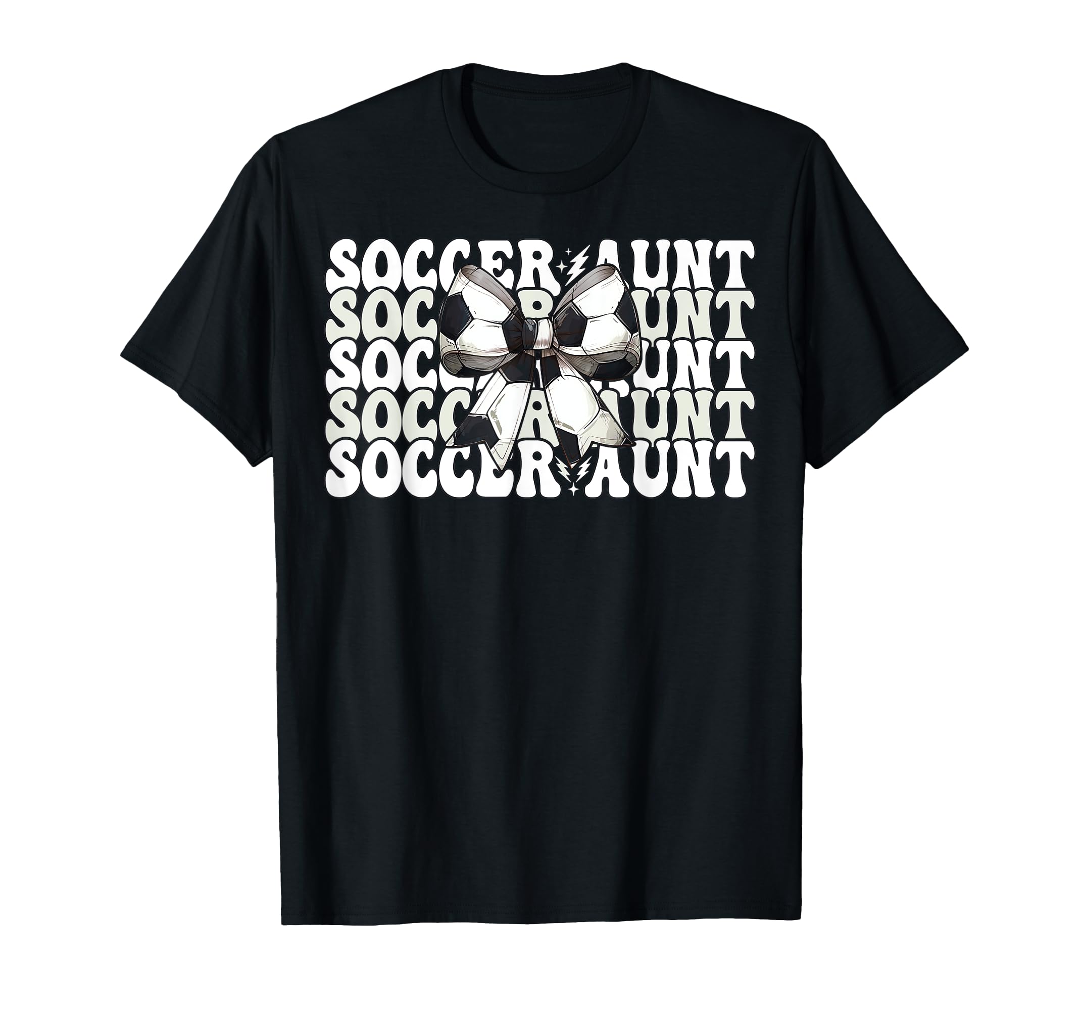 Womens Coquette Bow Ribbon Soccer T-Shirt - Trendy Graphic for Adults - T-Shirt, Sweatshirt, Hoodie