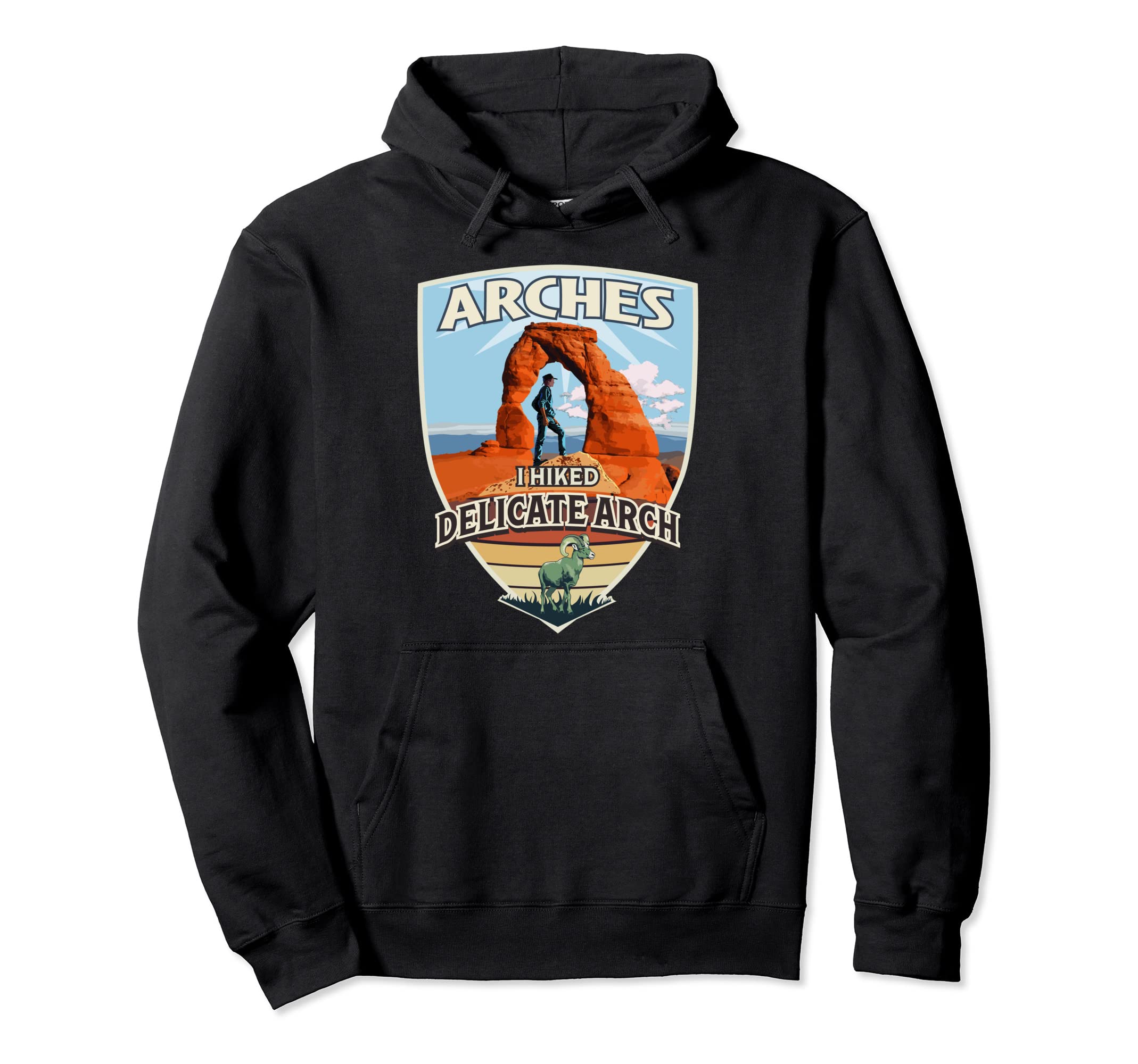 I Hiked Delicate Arch Arches National Hoodie - Minimalist Print Men Women - T-Shirt, Sweatshirt, Hoodie