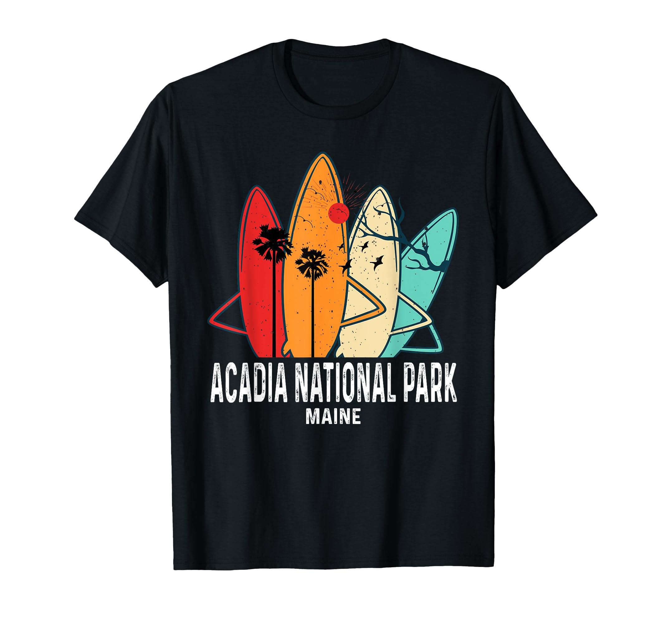 Acadia National Park Maine Surfing T-Shirt - Aesthetic Graphic Men Women - T-Shirt, Sweatshirt, Hoodie