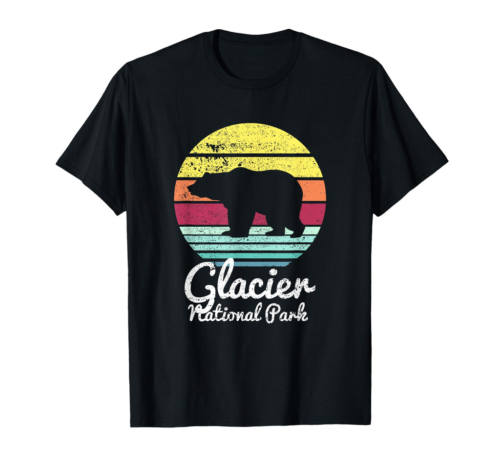 Glacier National Park Montana Bear T-Shirt - Graphic Print Men Women - T-Shirt, Sweatshirt, Hoodie