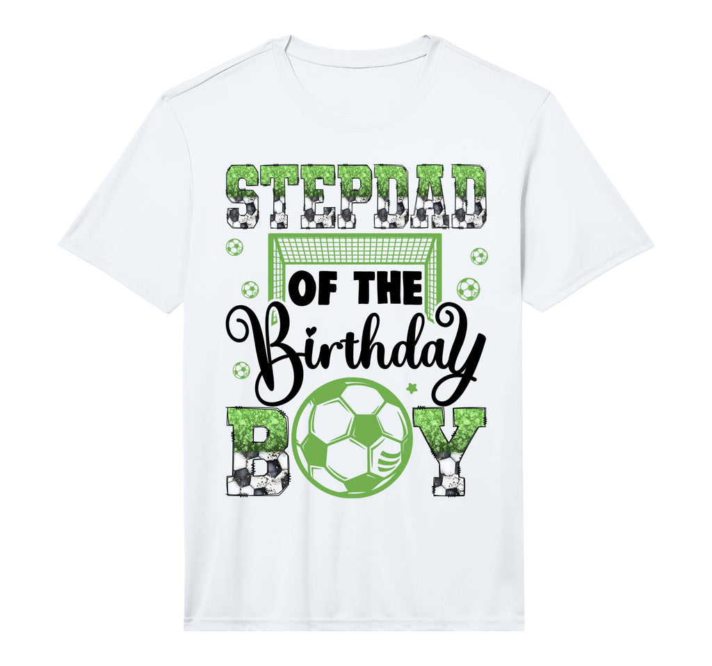 Stepdad Birthday Soccer Player T-Shirt - Casual Everyday Wear for Adults - T-Shirt, Sweatshirt, Hoodie