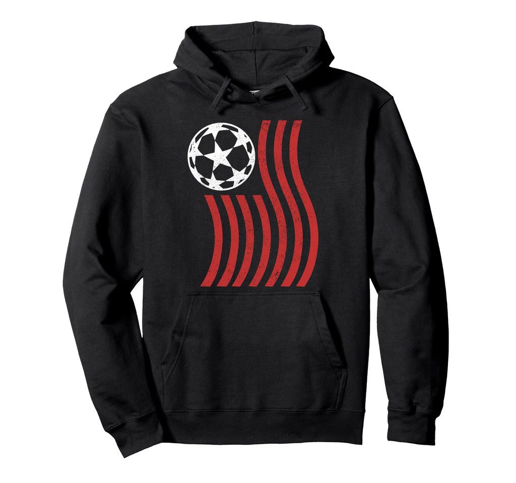 Soccer American Flag Patriotic Hoodie - Minimalist Print Men Women - T-Shirt, Sweatshirt, Hoodie