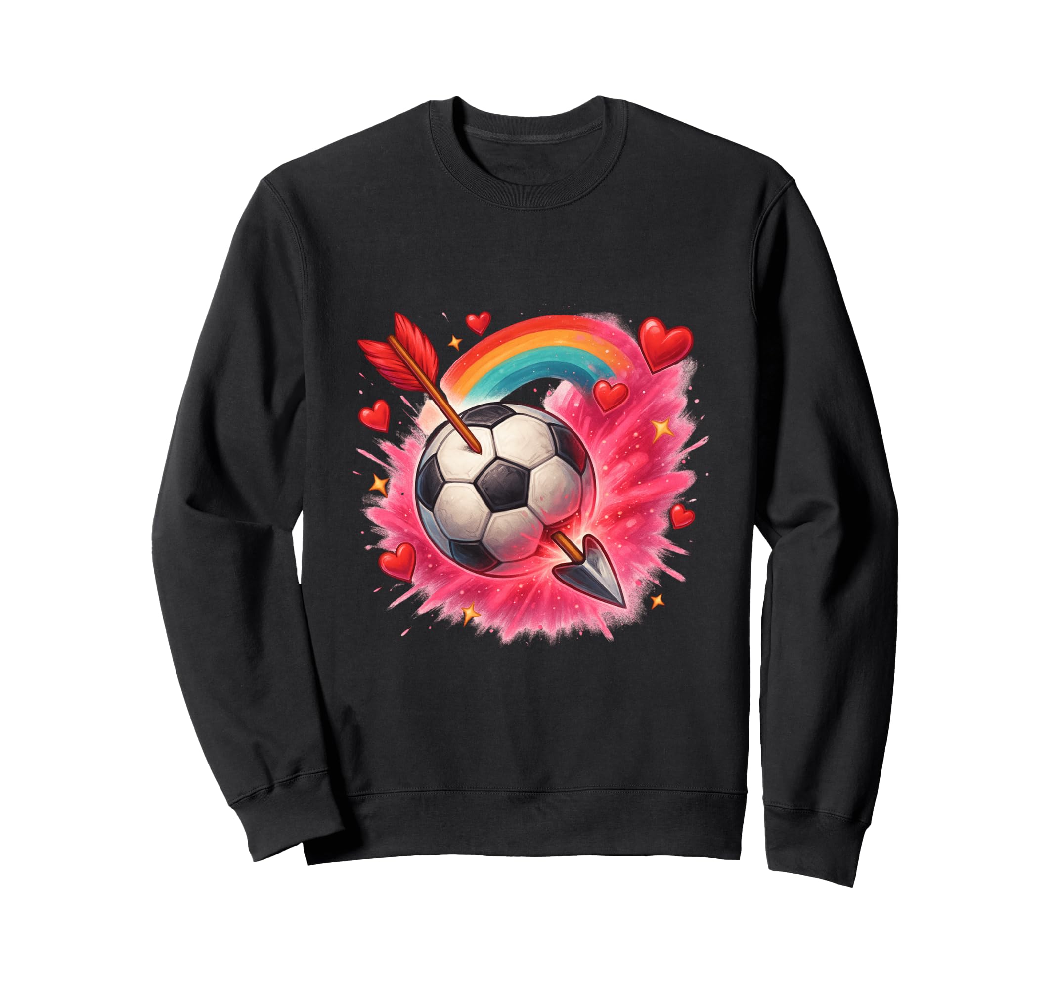 Soccer Love Arrow Heart Energy Sweatshirt - Unique Graphic Men Women - T-Shirt, Sweatshirt, Hoodie