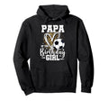 Papa Birthday Soccer Ball Papa Leopard Hoodie - Streetwear Style Unisex - T-Shirt, Sweatshirt, Hoodie