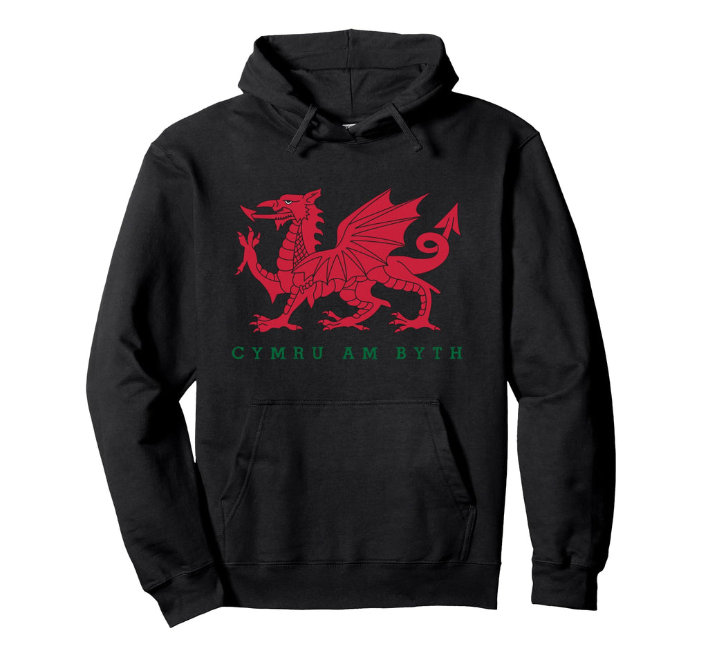 Cymru Am Byth Welsh Rugby Dragon Wales Hoodie - Trendy Graphic Men Women - T-Shirt, Sweatshirt, Hoodie
