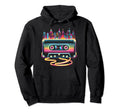 80S Cassette Tape And City Skyline Hoodie - Custom Art Print Unisex - T-Shirt, Sweatshirt, Hoodie