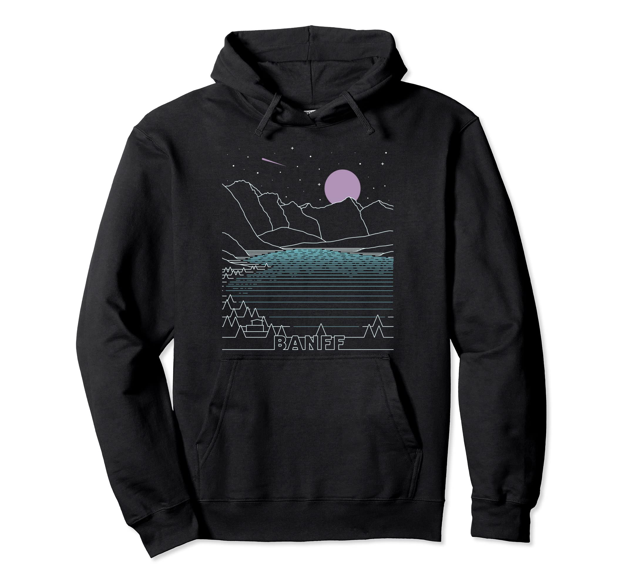 Moraine Lake Banff National Park Hoodie - Fun Novelty Design for Adults - T-Shirt, Sweatshirt, Hoodie
