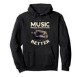 Boombox Oldschool Music Makes Hoodie - Unique Graphic for Adults - T-Shirt, Sweatshirt, Hoodie