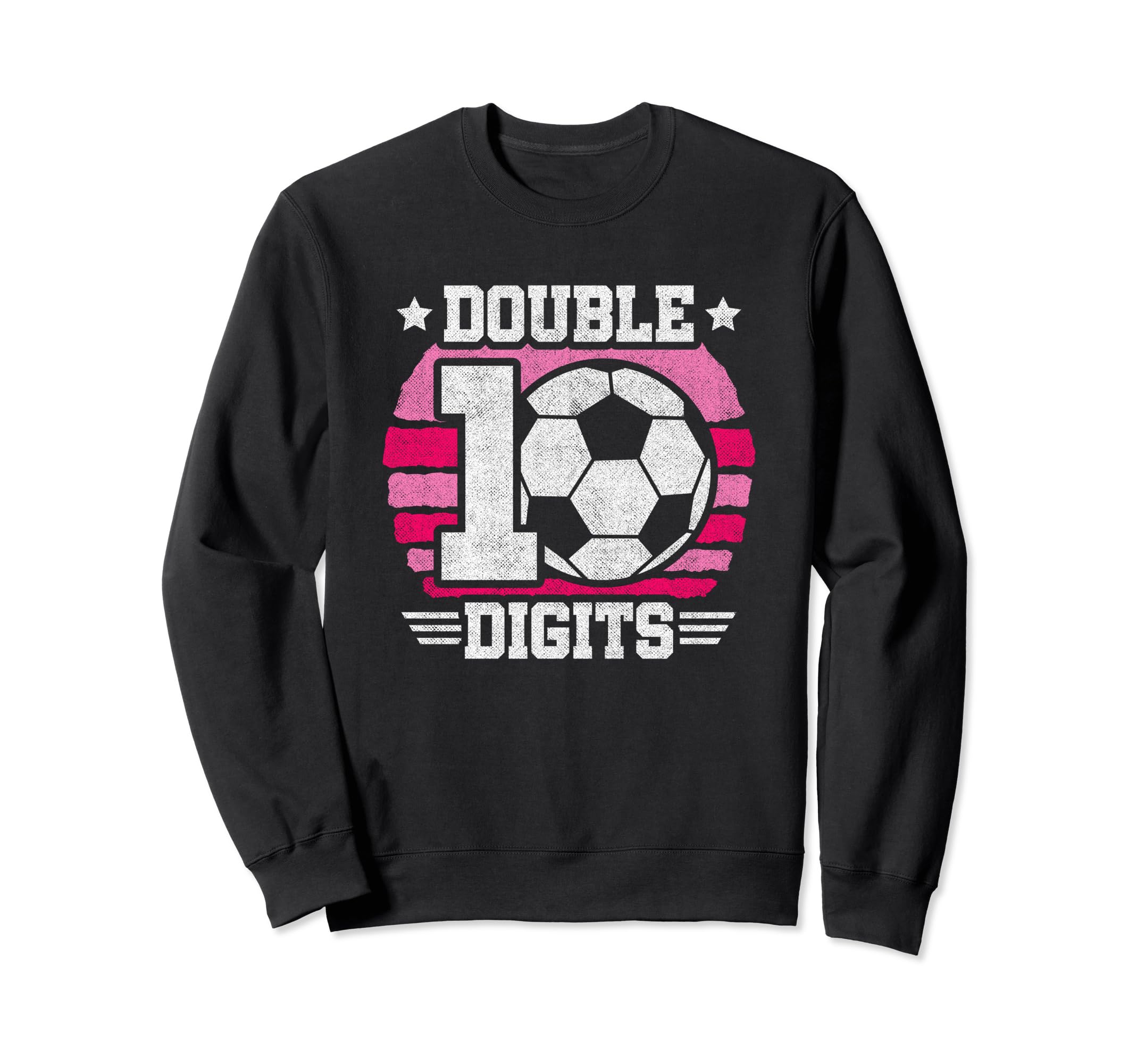 Soccer Birthday 10 Year Old Double Sweatshirt - Novelty Apparel Unisex - T-Shirt, Sweatshirt, Hoodie