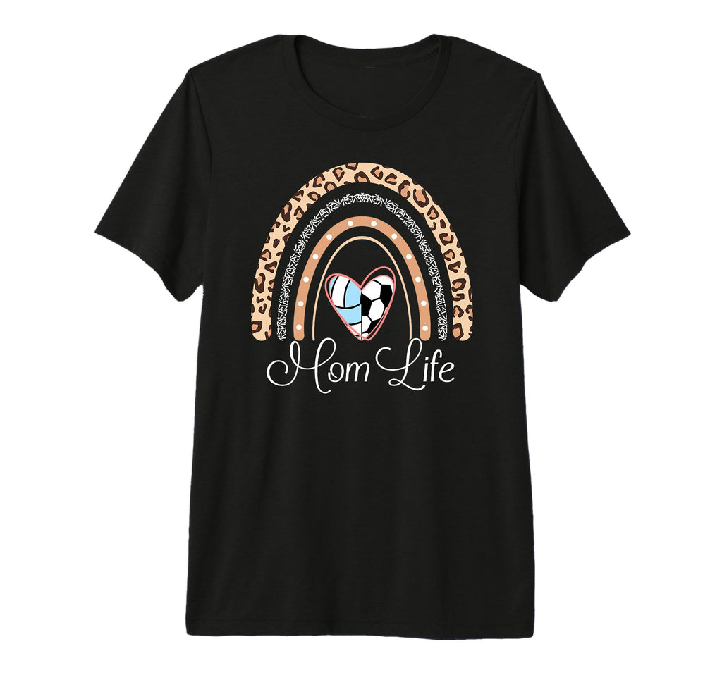 Mom Life Boho Rainbow Funny Soccer T-Shirt - Trendy Graphic for Adults - T-Shirt, Sweatshirt, Hoodie