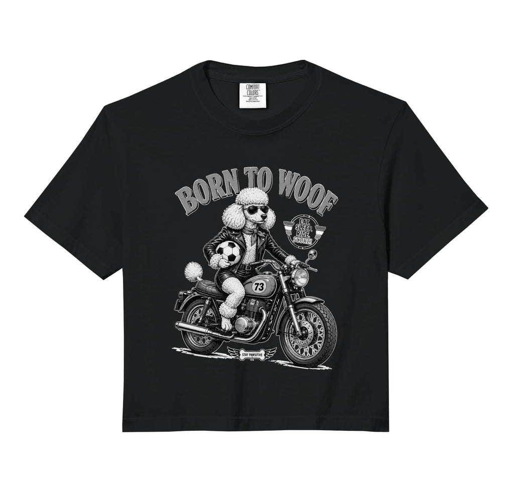 Poodle Motorbike Love Footbal Soccer T-Shirt - Trendy Graphic for Adults - T-Shirt, Sweatshirt, Hoodie