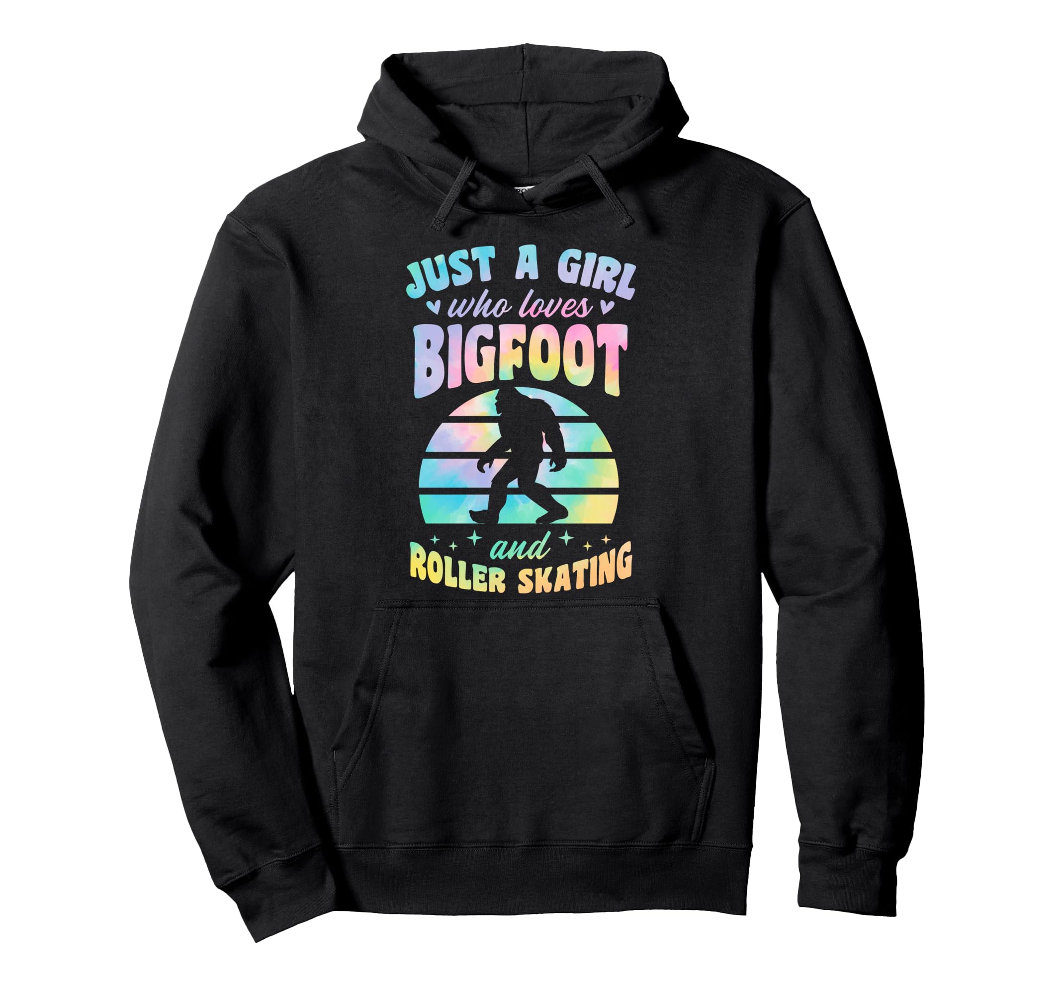 Just Who Loves Bigfoot And Roller Hoodie - Aesthetic Graphic Men Women - T-Shirt, Sweatshirt, Hoodie