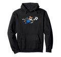 Funny Cat Soccer Goalkeeper Wearing Hoodie - Novelty Apparel Unisex - T-Shirt, Sweatshirt, Hoodie