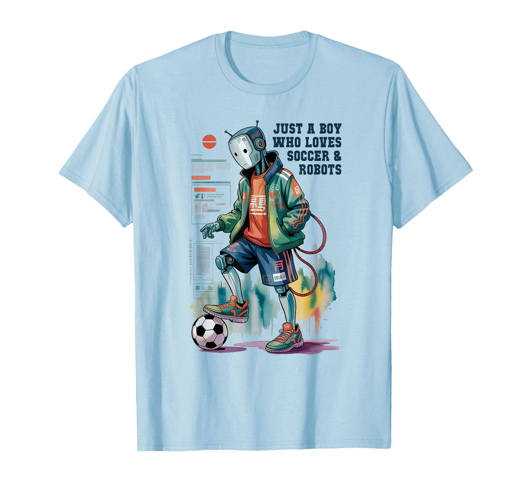 Just Who Loves Soccer Robots Anime T-Shirt - Aesthetic Graphic Men Women - T-Shirt, Sweatshirt, Hoodie