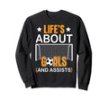 Soccer Funny Life Is About Goals Sweatshirt - Minimalist Print for Adults - T-Shirt, Sweatshirt, Hoodie