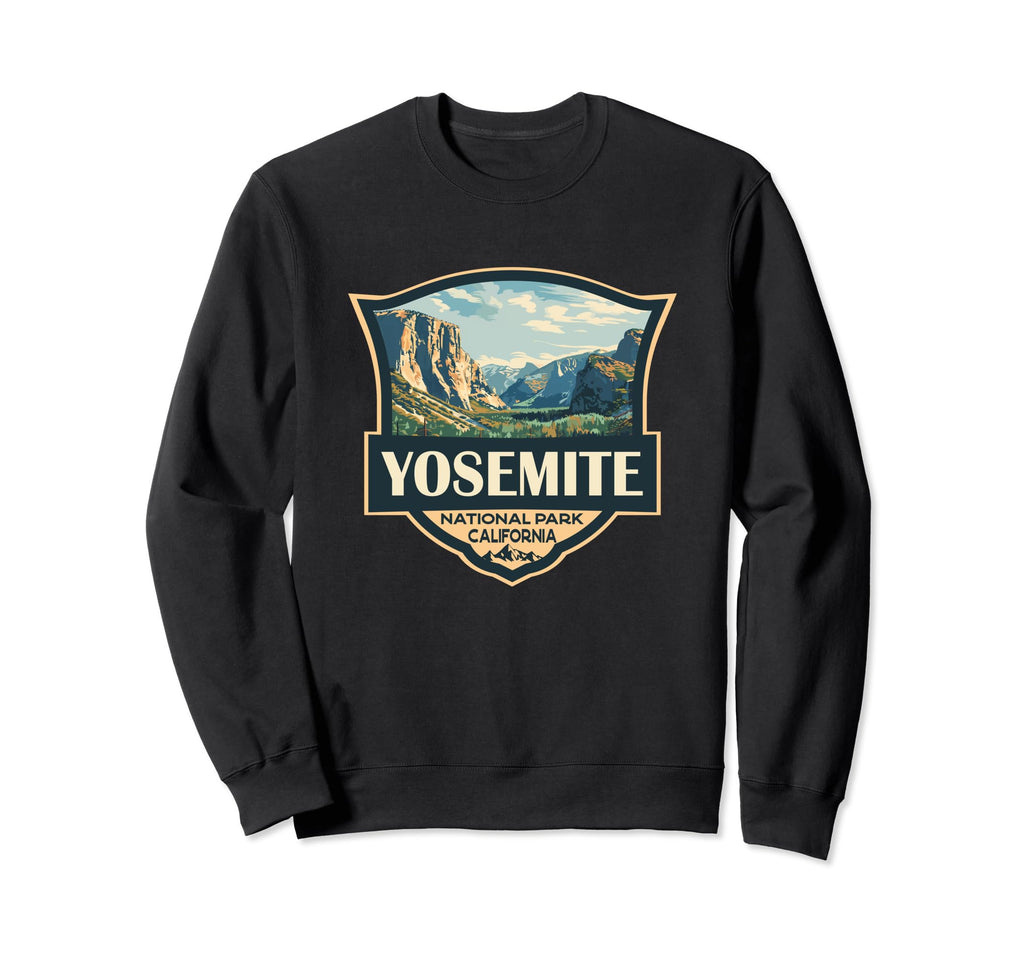 Yosemite National Park Illustration Sweatshirt - Trendy Graphic Unisex - T-Shirt, Sweatshirt, Hoodie