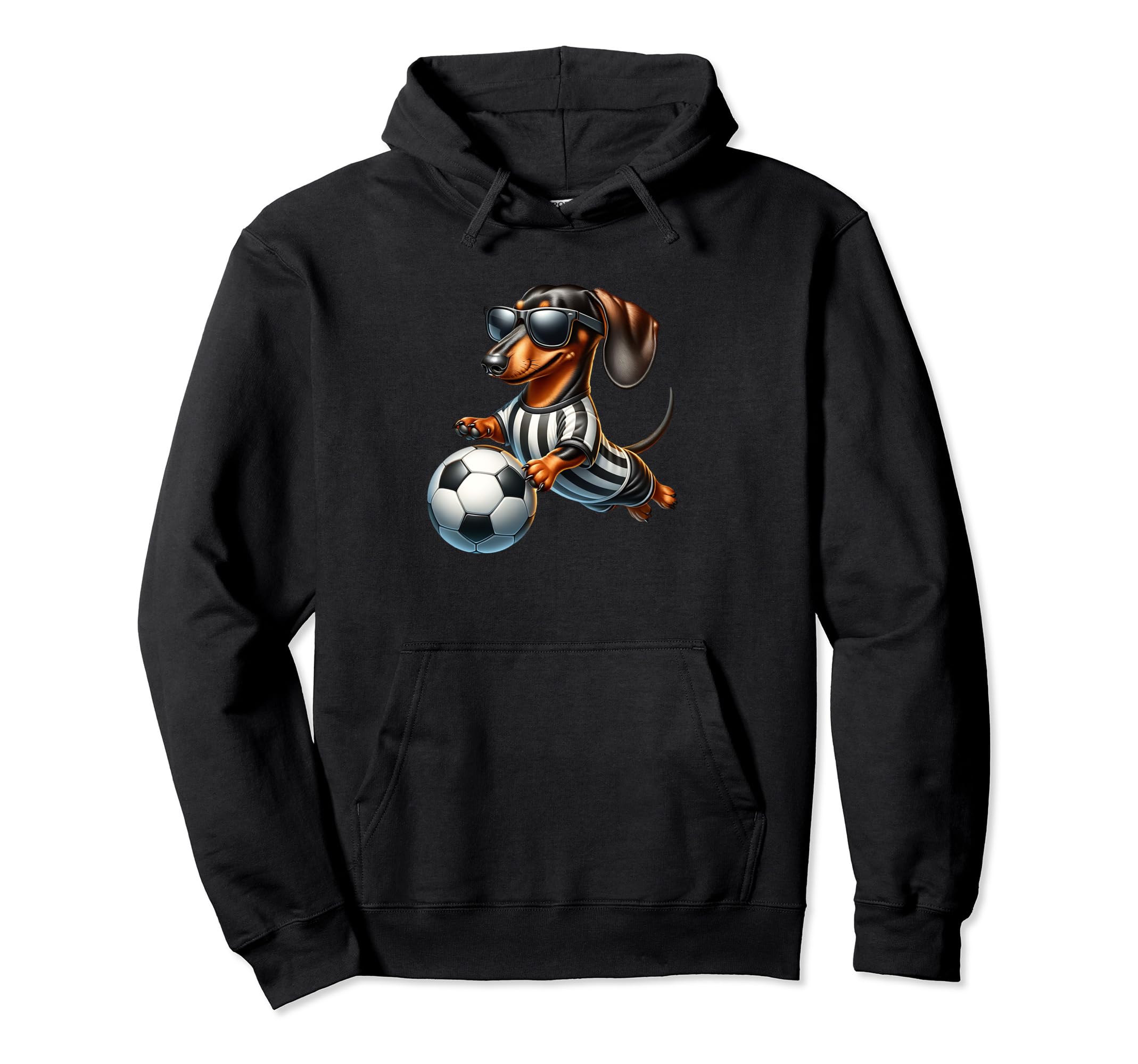 Dachshund Soccer Player Wiener Dog Fan Hoodie - Aesthetic Graphic Unisex - T-Shirt, Sweatshirt, Hoodie