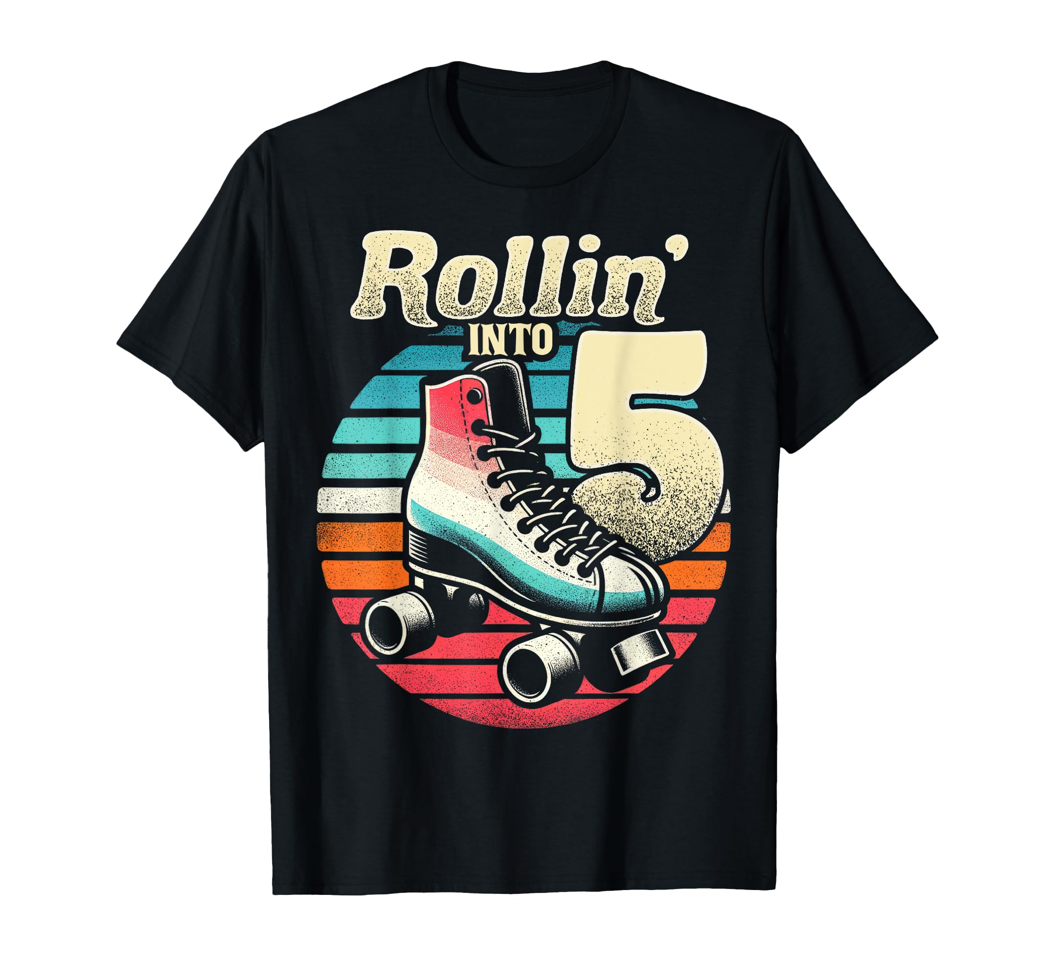 Roller Skating 5Th Birthday Party T-Shirt - Aesthetic Graphic for Adults - T-Shirt, Sweatshirt, Hoodie