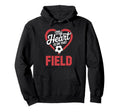 My Heart Is That Field Soccer Hoodie - Trendy Graphic Unisex - T-Shirt, Sweatshirt, Hoodie