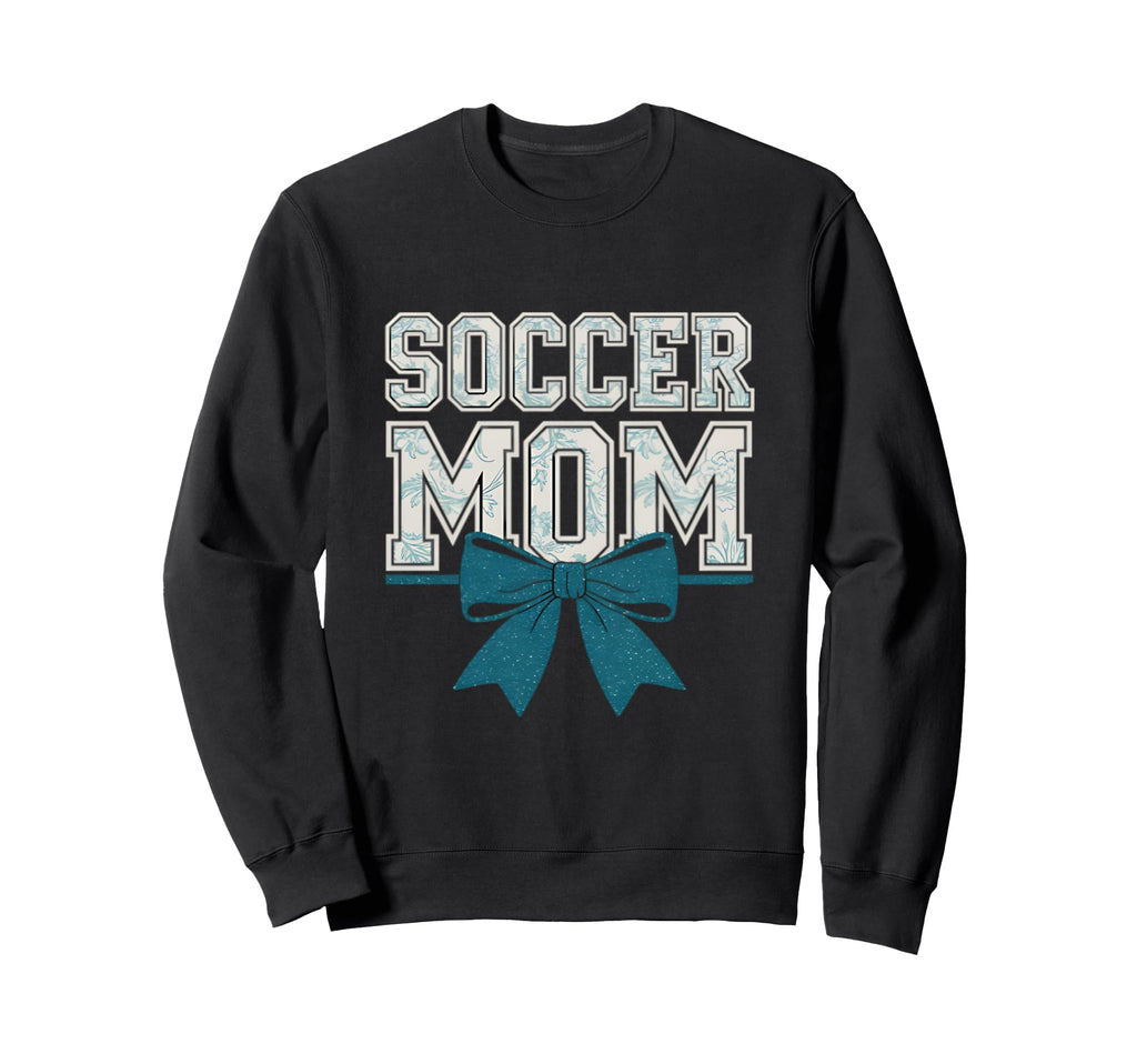 Soccer Mom Coquette Bow Sweatshirt - Casual Everyday Wear Men Women - T-Shirt, Sweatshirt, Hoodie