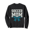 Soccer Mom Coquette Bow Sweatshirt - Casual Everyday Wear Men Women - T-Shirt, Sweatshirt, Hoodie