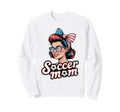 Patriotic Soccer Mom American Sweatshirt - Custom Art Print for Adults - T-Shirt, Sweatshirt, Hoodie