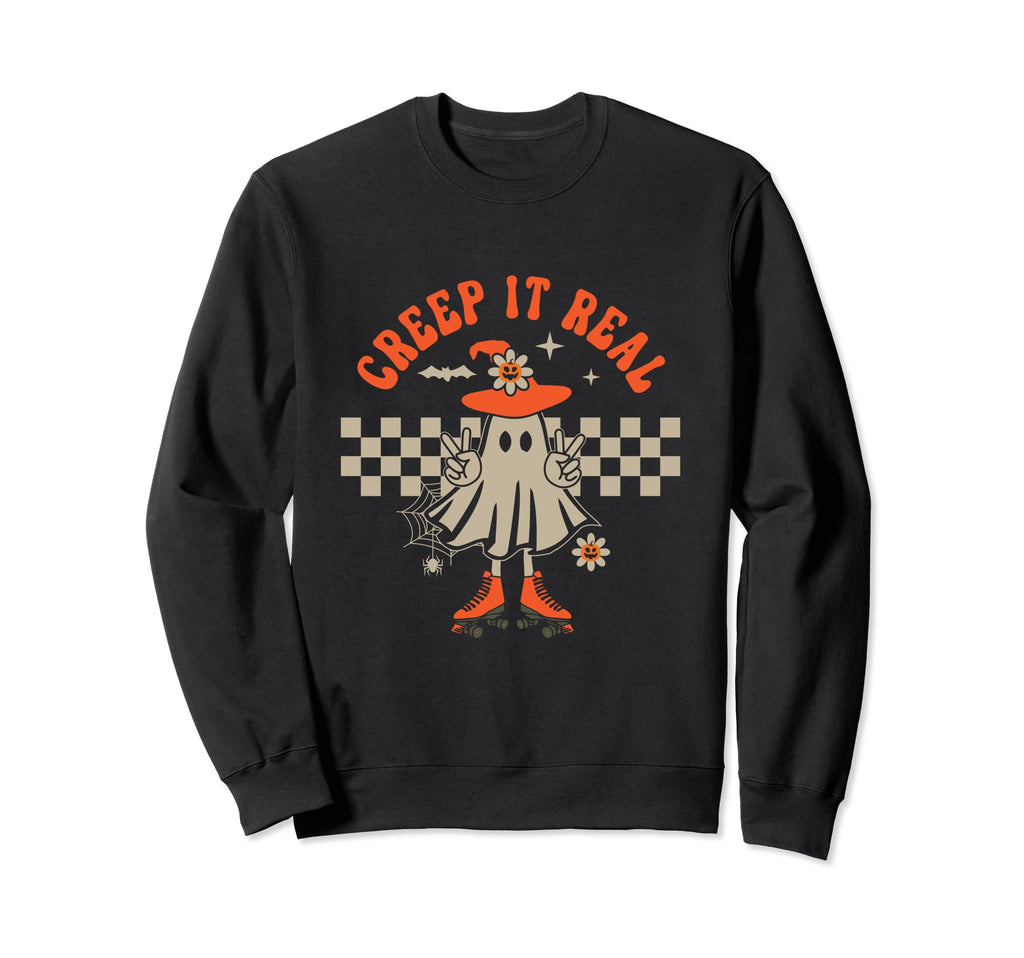 Creep It Real Peace Out Ghost Sweatshirt - Casual Everyday Wear Men Women - T-Shirt, Sweatshirt, Hoodie
