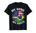 My Home My Roots Brazil Flag Soccer T-Shirt - Aesthetic Graphic Unisex - T-Shirt, Sweatshirt, Hoodie