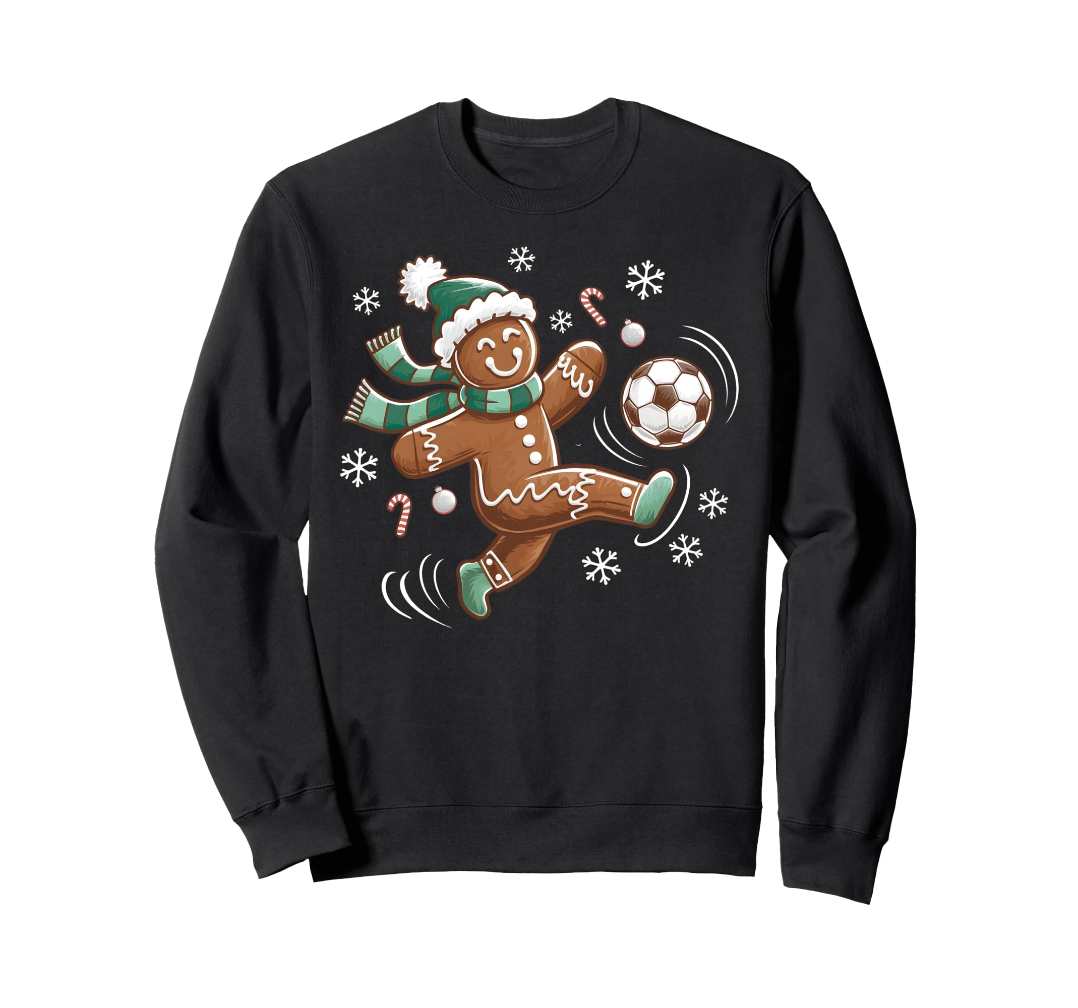 Gingerbread Soccer Player Sweatshirt - Fun Novelty Design for Adults - T-Shirt, Sweatshirt, Hoodie