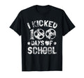 I Kicked 100 Days School Soccer Students T-Shirt - Unique Graphic Unisex - T-Shirt, Sweatshirt, Hoodie