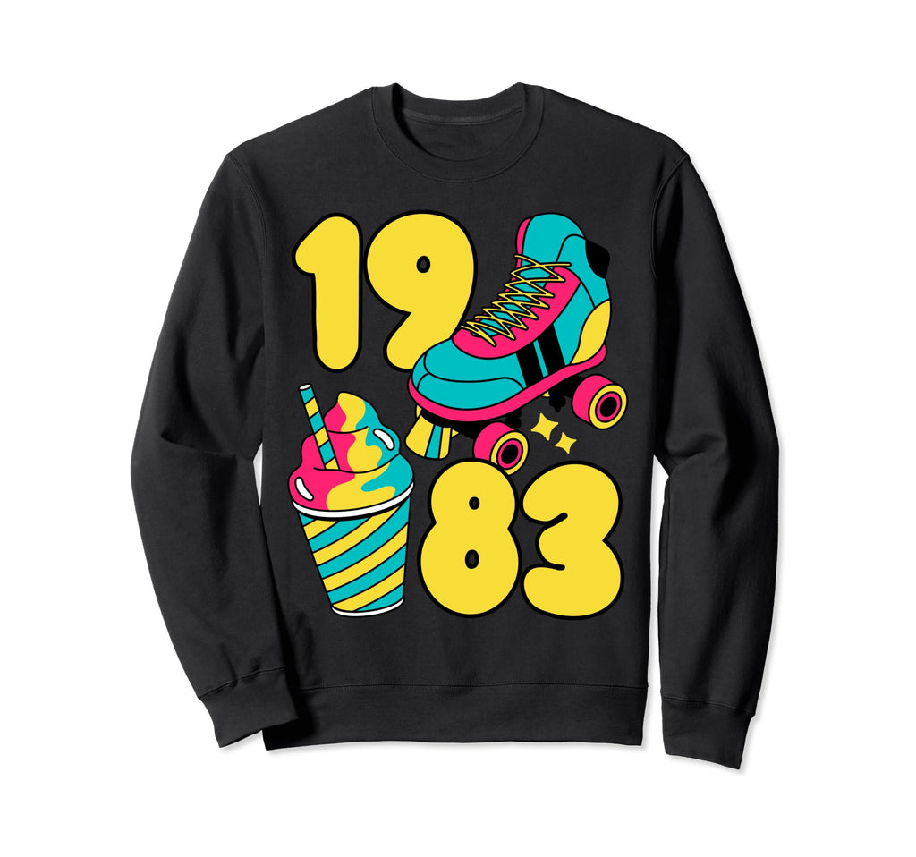 1983 Roller Skates Sweet Treats Sweatshirt - Aesthetic Graphic Men Women - T-Shirt, Sweatshirt, Hoodie