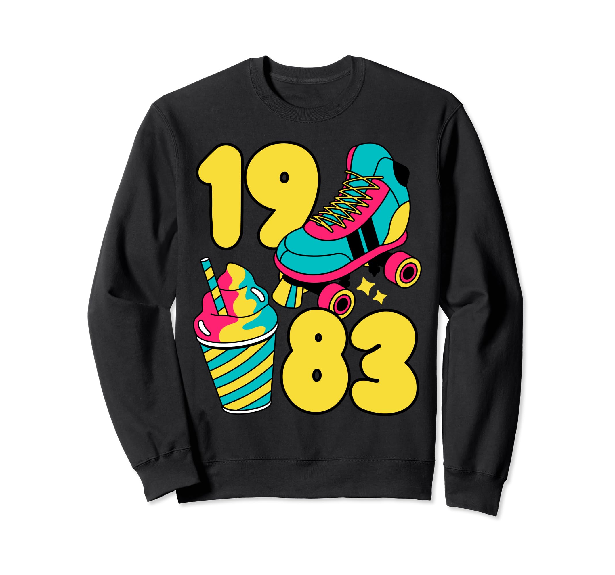 1983 Roller Skates Sweet Treats Sweatshirt - Aesthetic Graphic Men Women - T-Shirt, Sweatshirt, Hoodie