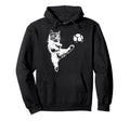 Funny Cat Soccer Ball Hoodie - Fun Novelty Design Unisex - T-Shirt, Sweatshirt, Hoodie