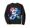 Footballer Unicorn Fans Soccer Team Sweatshirt - Aesthetic Graphic Unisex - T-Shirt, Sweatshirt, Hoodie