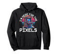 80S Arcade Nostalgia Pixel Art Video Hoodie - Trendy Graphic Men Women - T-Shirt, Sweatshirt, Hoodie