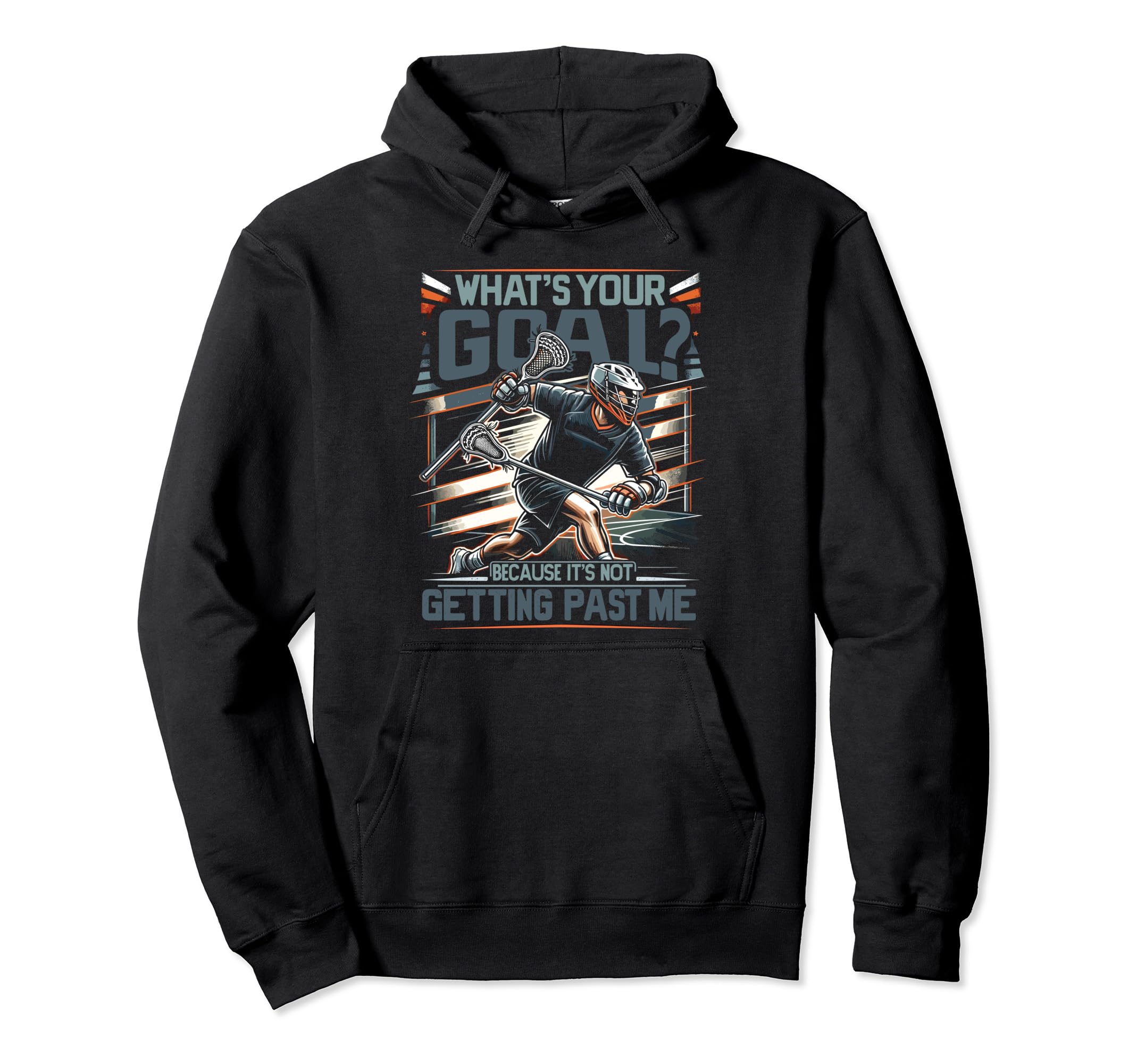 Funny Lax Goalkeeper Lacrosse Goalie Hoodie - Minimalist Print for Adults - T-Shirt, Sweatshirt, Hoodie