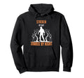 Striker Day Zombie Night Funny Hoodie - Fun Novelty Design for Adults - T-Shirt, Sweatshirt, Hoodie