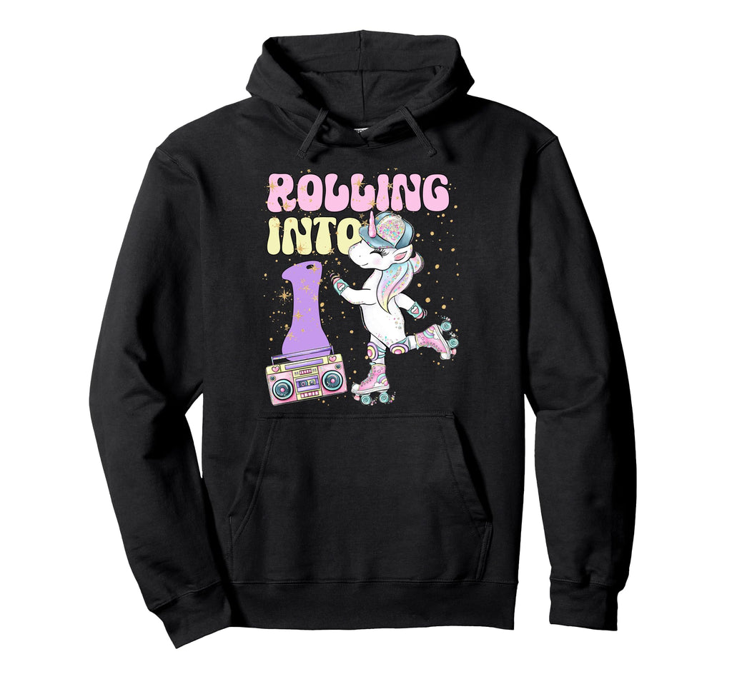 1St Birthday Roller Skate Party Hoodie - Fun Novelty Design for Adults - T-Shirt, Sweatshirt, Hoodie