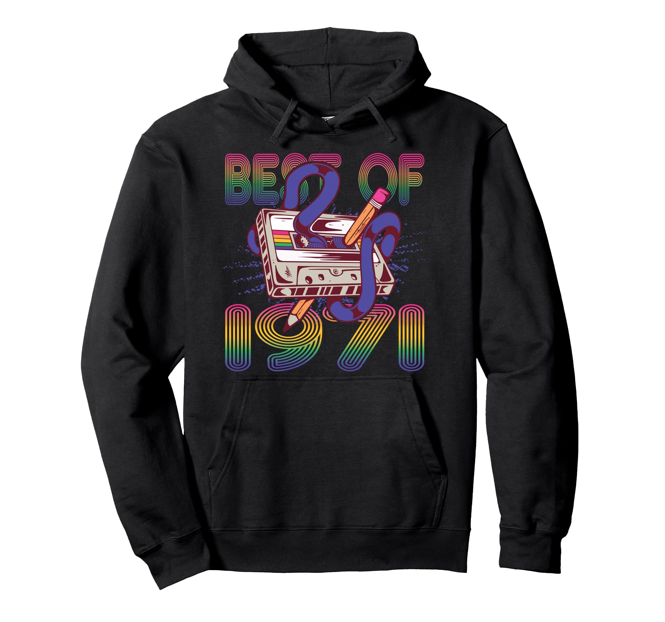 Best 1971 50Th Birthday Cassette Hoodie - Fun Novelty Design for Adults - T-Shirt, Sweatshirt, Hoodie