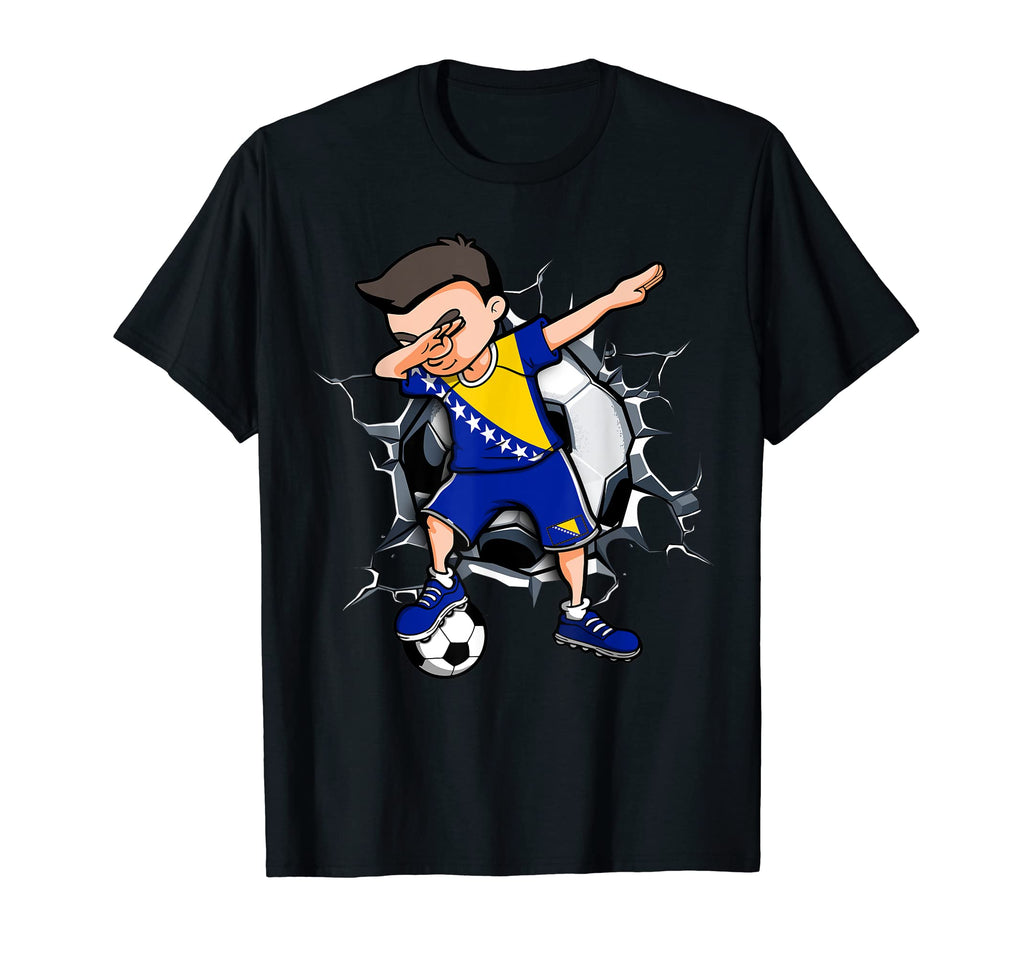 Dabbing Soccer Bosnia Herzegovina T-Shirt - Novelty Apparel Unisex - T-Shirt, Sweatshirt, Hoodie