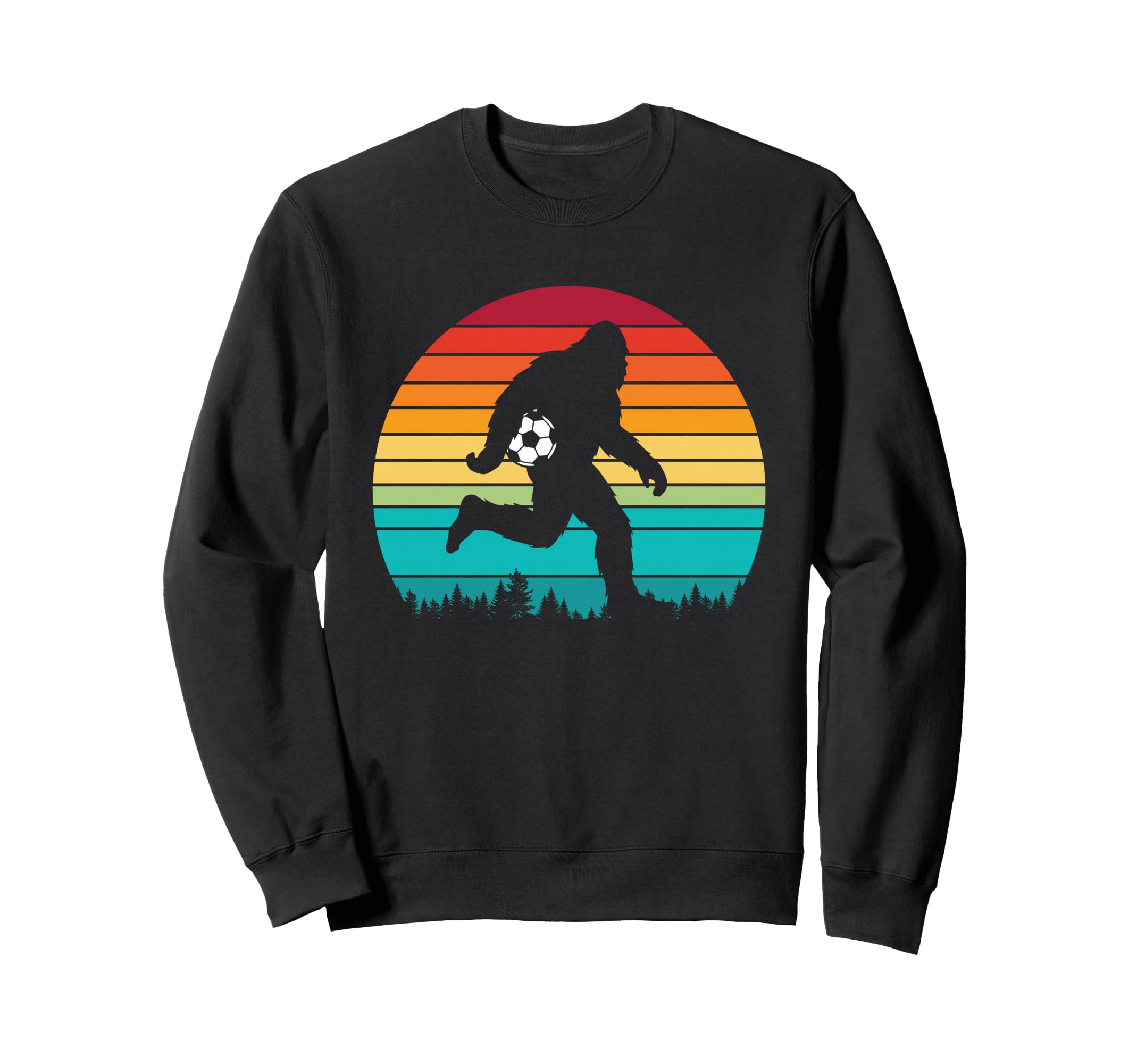 Bigfoot Sasquatch Playing Soccer Sweatshirt - Custom Art Print Unisex - T-Shirt, Sweatshirt, Hoodie
