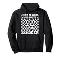 Just Who Loves Soccer Coquette Bow Hoodie - Fun Novelty Design Men Women - T-Shirt, Sweatshirt, Hoodie