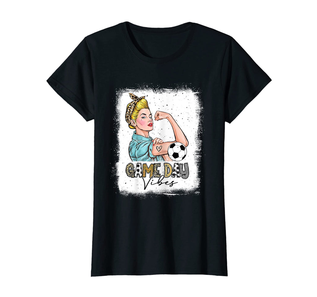 Womens Bleached Soccer Game Day Vibes T-Shirt - Minimalist Print Men Women - T-Shirt, Sweatshirt, Hoodie