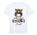 Proud And Loud Soccer Aunt Messy Bun T-Shirt - Trendy Graphic Men Women - T-Shirt, Sweatshirt, Hoodie