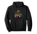 Old School Hip Hop Mic Vinyl Flow Hoodie - Fun Novelty Design Men Women - T-Shirt, Sweatshirt, Hoodie