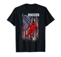 Usa Flag Soccer Player Love Soccer T-Shirt - Minimalist Print for Adults - T-Shirt, Sweatshirt, Hoodie