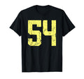 Lemon Yellow Number 54 Jersey Player T-Shirt - Custom Art Print Unisex - T-Shirt, Sweatshirt, Hoodie