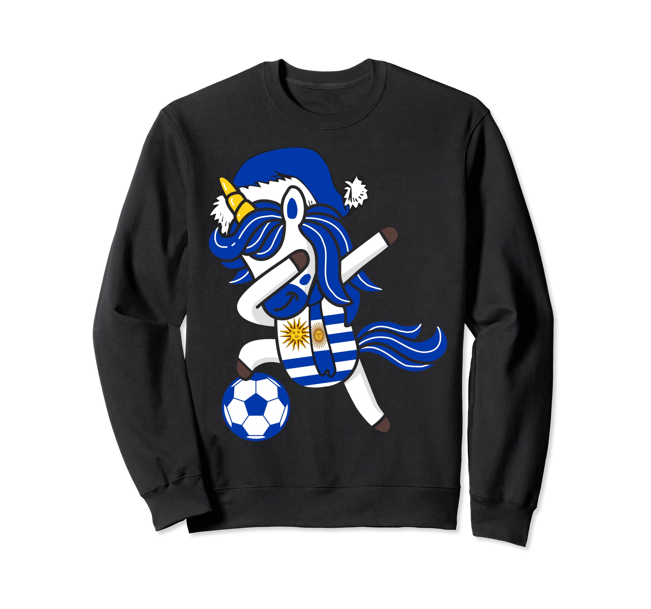 Soccer Dabbing Unicorn Hat Uruguay Sweatshirt - Minimalist Print Unisex - T-Shirt, Sweatshirt, Hoodie