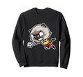 Kawaii Cat Football Soccer Sweatshirt - Casual Everyday Wear Men Women - T-Shirt, Sweatshirt, Hoodie